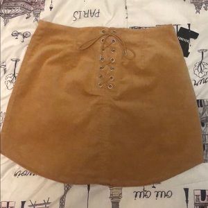 Forever 21: Tan Corduroy Skirt